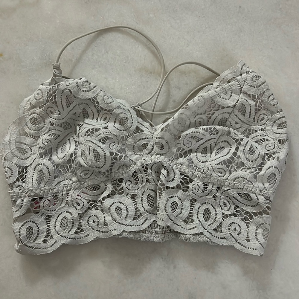 White lace bralette